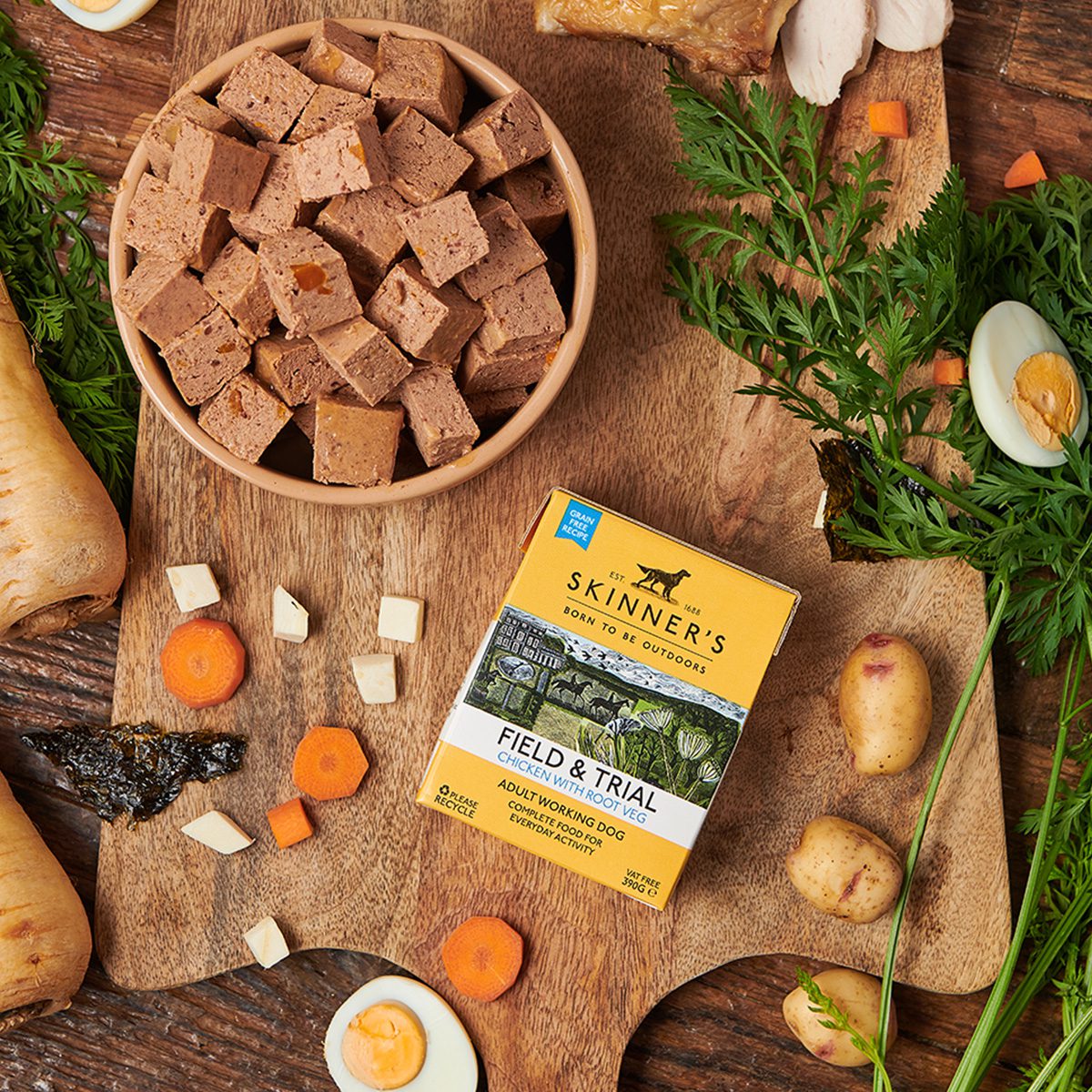 Chicken with Root Veg wet dog food Field Trial Skinner s